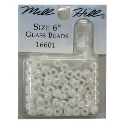 MH Glass Beads #6 - WHITE OPAL