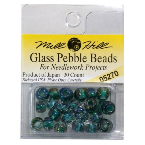 MH Pebble Beads - BOTTLE GREEN