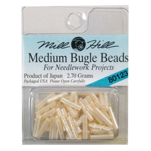 MH Bugle Beads Medium - CRÈME