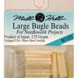 MH Bugle Beads Large - CRÈME