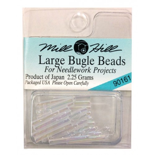 MH Bugle Beads Large - CRYSTAL
