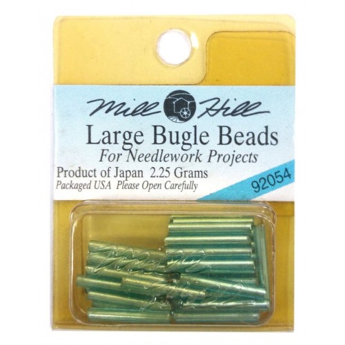 MH Bugle Beads Large - AQUA ICE
