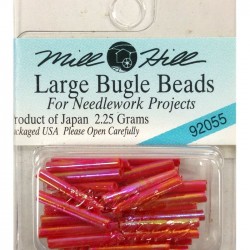MH Bugle Beads Large - RED RAINBOW