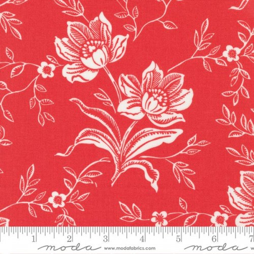 Woodblock Floral - RED