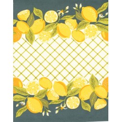 16" Toweling - Lemons - YELLOW