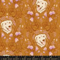 Labradors & Flowers - RUST