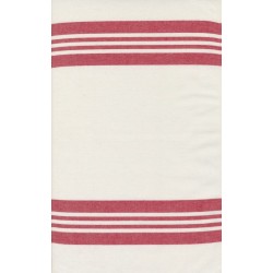 18" Towelling Wide & Narrow Stripe - RED/WHITE