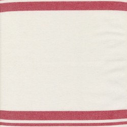 18" Towelling Wide & Narrow Stripe - RED/WHITE