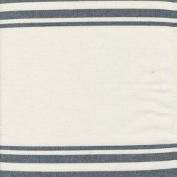 60" Towelling Stripe - WHITE/BLACK
