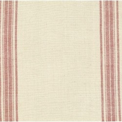 16" Toweling - French General-Rural Jardin - NATURAL/RED