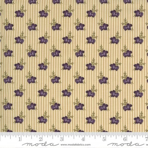 Wallpaper Stripe Flowers - IVORY