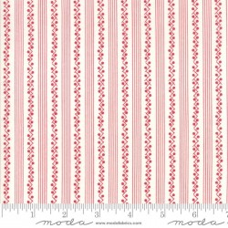 Morning Glories Stripe - CREAM/RED