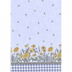 Double Border Bee Floral Soft Lavender