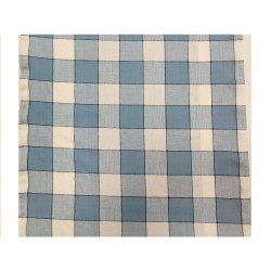 16" Cotton Toweling - BLUE CHECK