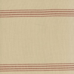 16" Cotton Toweling - TAN/RED
