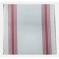 18" Cotton Toweling  - WHITE/RED