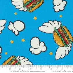 Coated Fabric roll - Cheeseburger in Paradise - BLUEBERRY