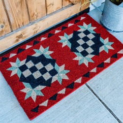 Quilt Block Doormat  - RED (3pk)