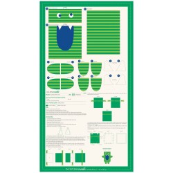 Monster Zipper Pouch Panel (31"X22")(6pk)- LIGHT GREEN