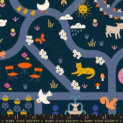 RSS - Garden Map - TEAL NAVY