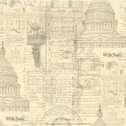 108" Wideback - Patriotic  - PARCHMENT 108" Wideback - Patriotic  - PARCHMENT