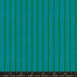 Apron Stripe (Woven) - DARK TURQUOISE