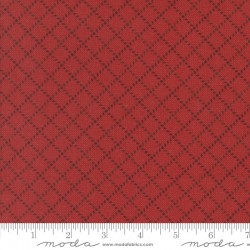 Stitched Grid (Flannel) - BRICK