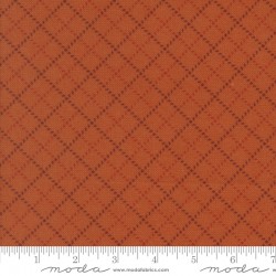 Stitched Grid (Flannel) - RUST