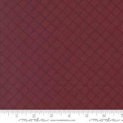 Stitched Grid (Flannel) - MERLOT