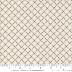 Stitched Grid PORCELAIN (Flannel) - INDIGO