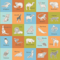 Animal Park Block Panel 90cm - MULTI