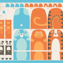 Animal Stuffies Panel (36"x60") - MULTI