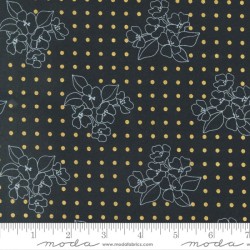 Flowers & Dots - BLACK