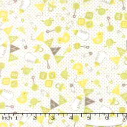 NURSERY TOSS FLANNEL - SPRIG/CLOUD