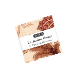Le Jardin Rouge - Precut - Mini Charm Squares (2.5"x2.5")