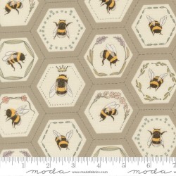 Bees In Hexies (Digital) - PEBBLE