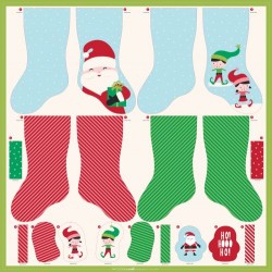 Xmas Stocking and Ornaments Panel (43"x43")