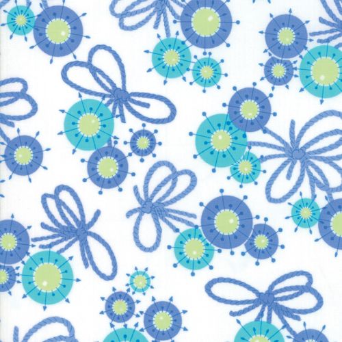 FLOWER YARN TIES - BLUE