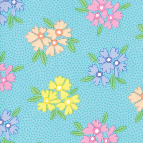 BUNCHES OF BLOOMS - TURQUOISE