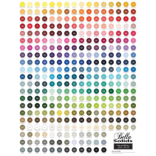 Panel - Bella Solids Color Chart  Packaged Panel 90cm - MULTI 