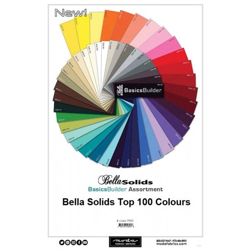 Bella Solids - Top 100 colours x 3m cuts