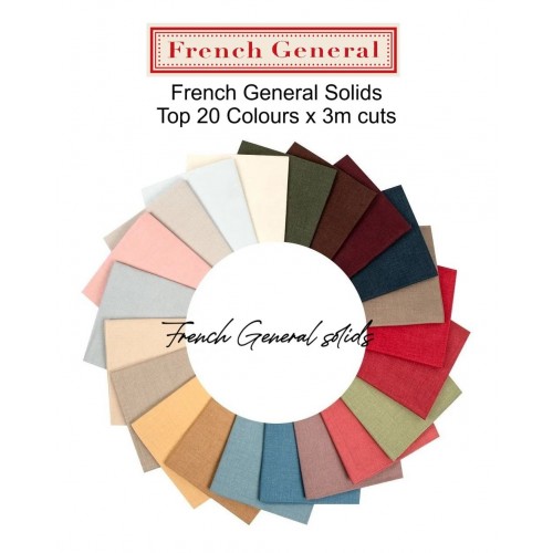 French General Solids TOP20 colours x 3m cuts