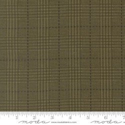 108" Wideback Box Check Flannel - EVERGREEN