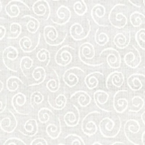 Muslin Mates Basics- SWIRLS-WHITE ON WHITE