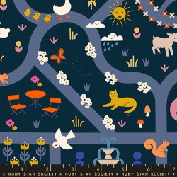 RSS - Garden Map - TEAL NAVY