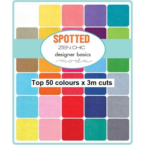 Spotted - Top 50 colours x 3m cuts