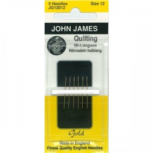 JJ Needles - Gold Plated - QUILTING #12 (6x)