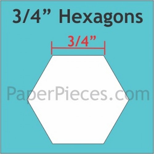 HEXAGON 3/4" PAPER PIECES (125)