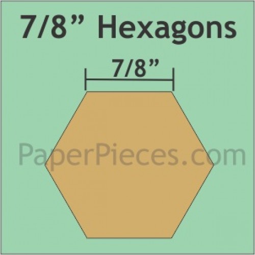 HEXAGON 7/8" PAPER PIECE PK (72)