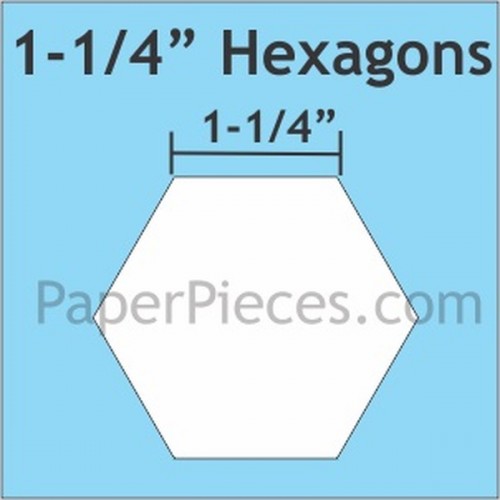HEXAGON 11/4" PAPER PIECES (75)